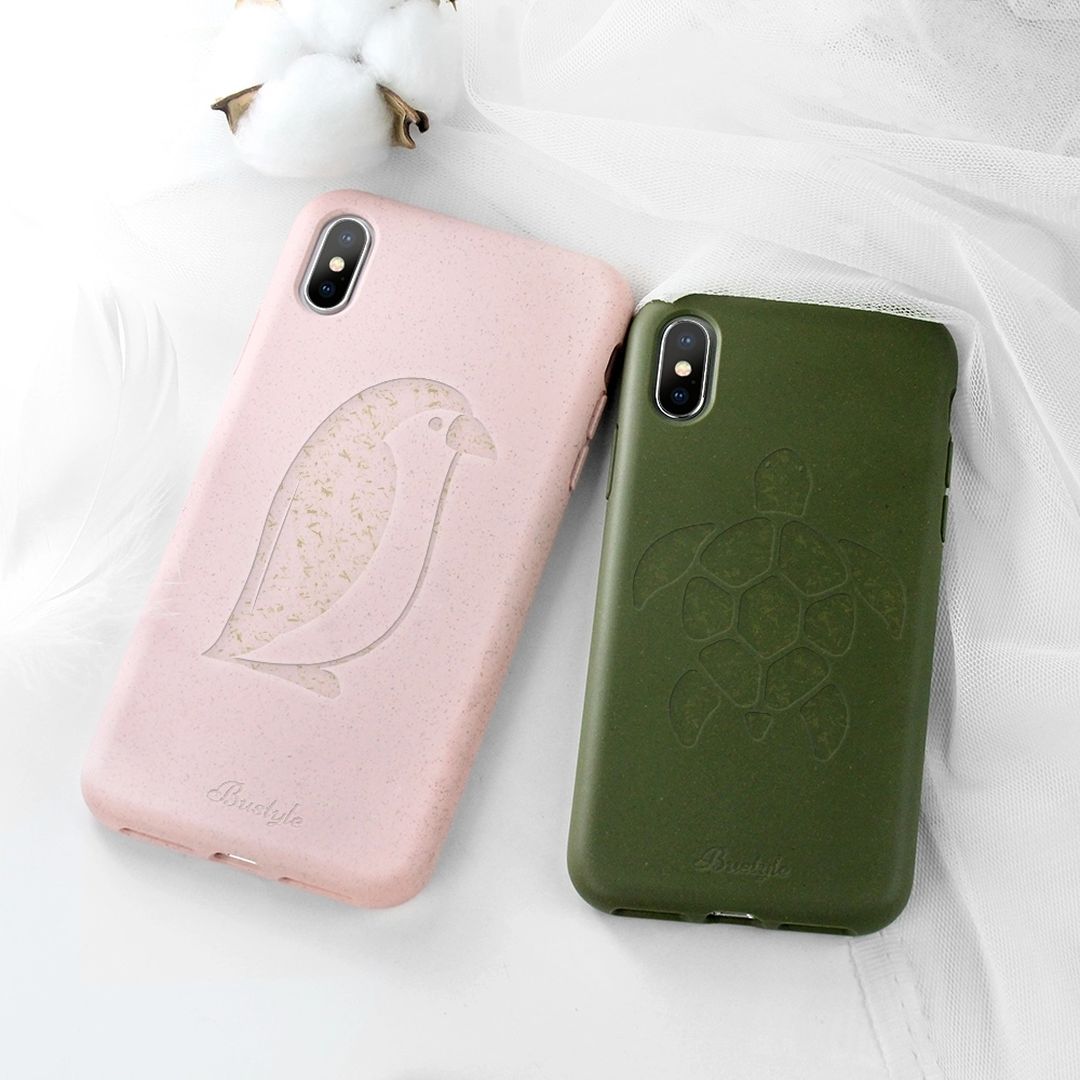 1pc White Rain Shelter Frog Design Wheat Straw Phone Case Compatible With  Iphone